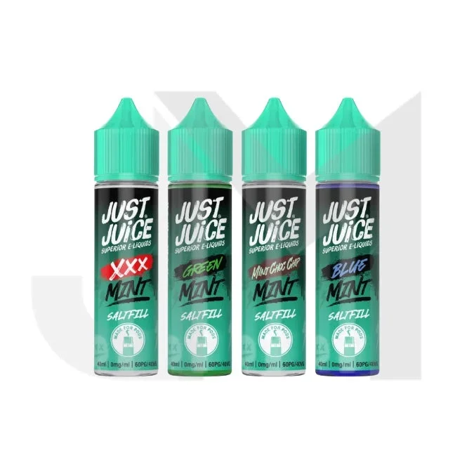 0mg Just Juice Mint 40ml Saltfills (40VG/60PG)
