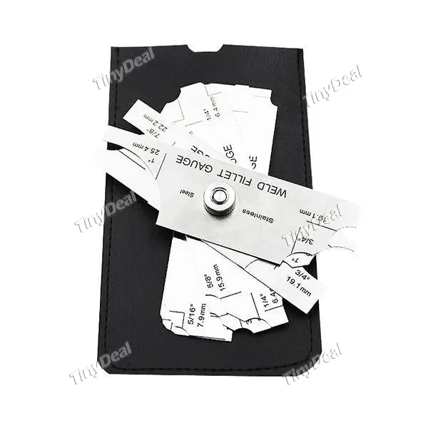 1/8″ – 1″ Ulnar Metric & Inch Professional Fillet Welding Inspection Gauge Set f/ checking Leg Length and Throat Thickness