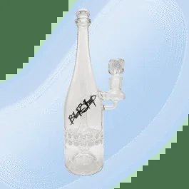 12″ 75mm Dom Champagne Bottle Glass Bong | Ratchet Perc