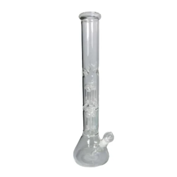 18 ” Double Tree Percolator Beaker Glass Water Pipe