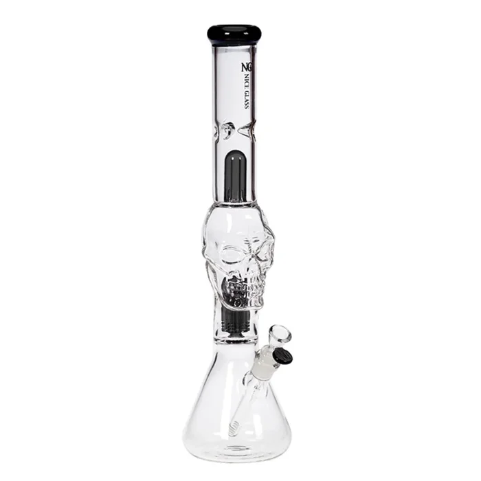 19 ” Nice Glass Skull Head 6-Arm Tree Perc Bong (Y007)