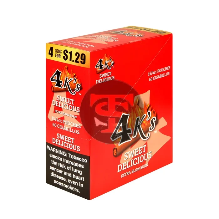 4 Kings Cigarillos 15 Packs of 4 Sweet Delicious, $1.29 pre-price