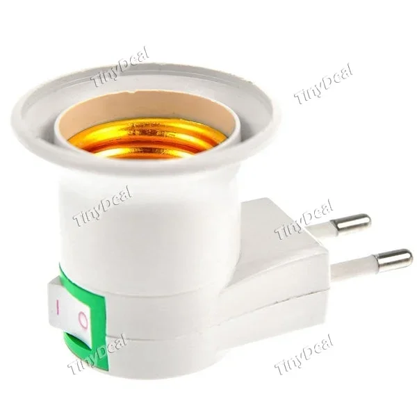 4pcs E27 Base Socket EU Plug Night Light With Power On-off Control Switch