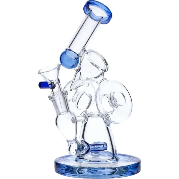 7 ” Hourglass Base Water Pipe – Blue