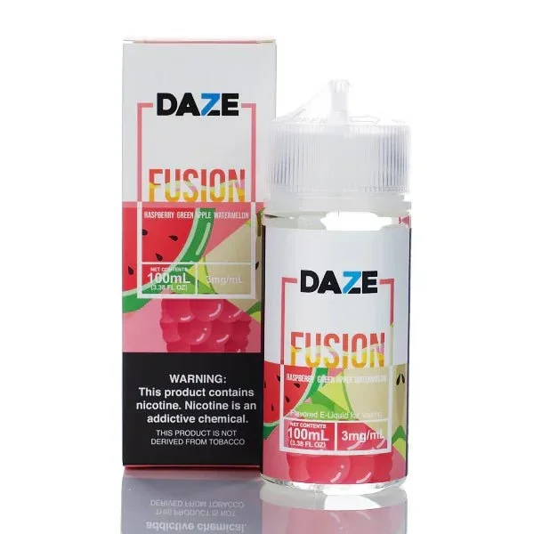7 DAZE FUSION – RASPBERRY GREEN APPLE WATERMELON – 100ML
