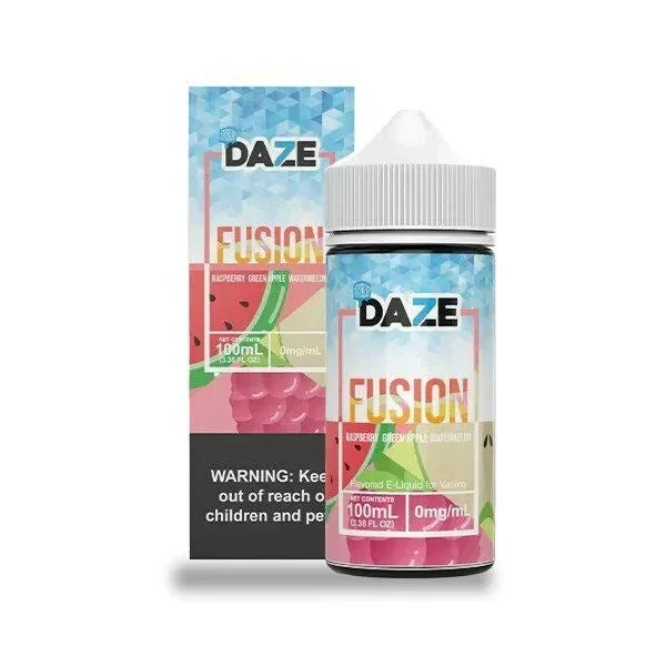 7 DAZE FUSION – RASPBERRY GREEN APPLE WATERMELON ICED – 100ML
