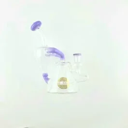 7in Double Chamber Showerhead Recycler by On Point (Milk Purple)
