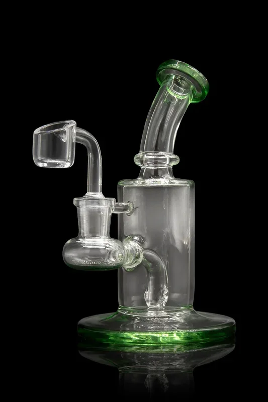 “Green Meanie ” Dab Rig with Color Base and Mouthpiece