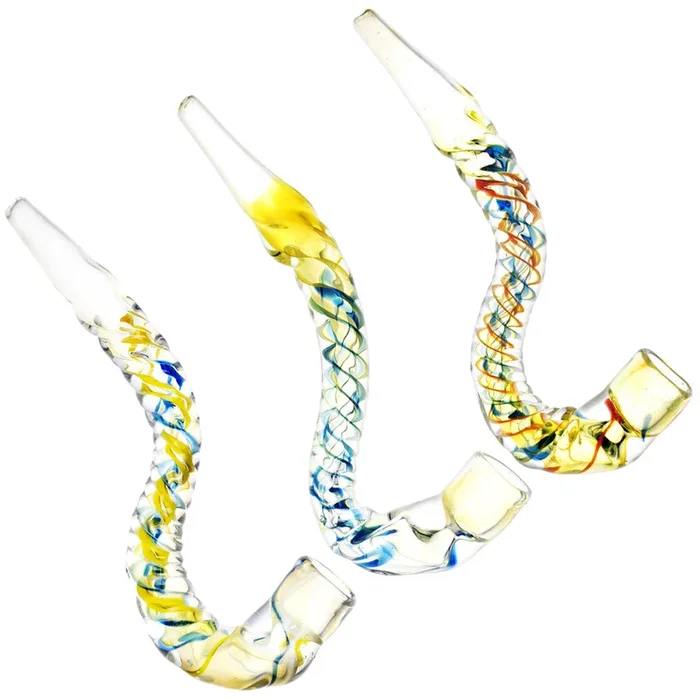 AFG Distribution – Twisty Worm – Curved Glass Taster – 4.75 ” – Colors Vary