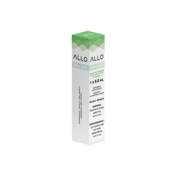ALLO Ultra 1600 Disposable Vape – Lemon Lime Cranberry (ON)