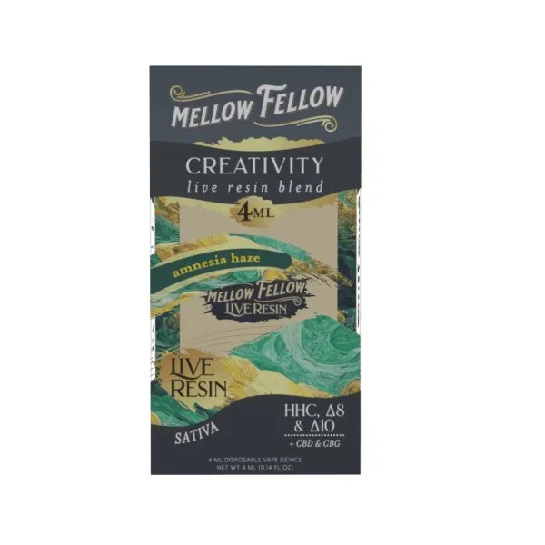 Amnesia Haze – Mellow Fellow Creativity Live Resin Disposable 4mL