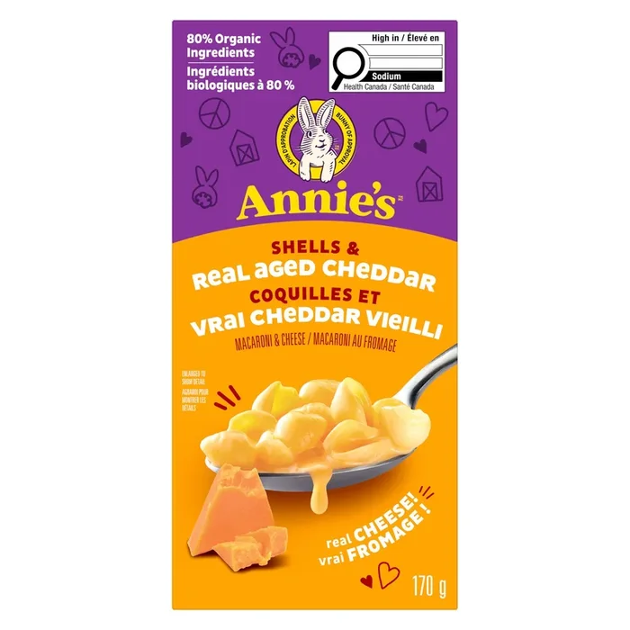 Annie’s Macaroni & Cheese Shells & Real Aged Cheddar, 170 g