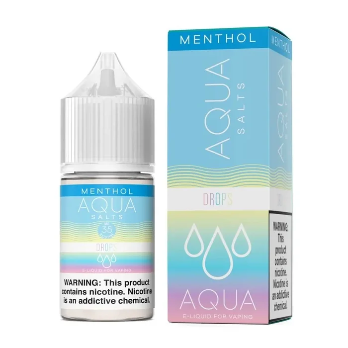 Aqua Menthol Salt Nicotine Drops eJuice