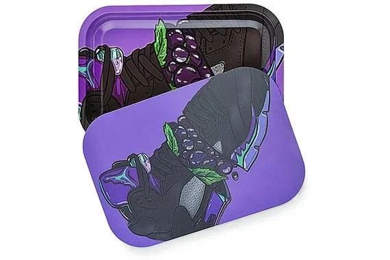 Backwoods Metal Rolling Tray With Lid – Grape Jords