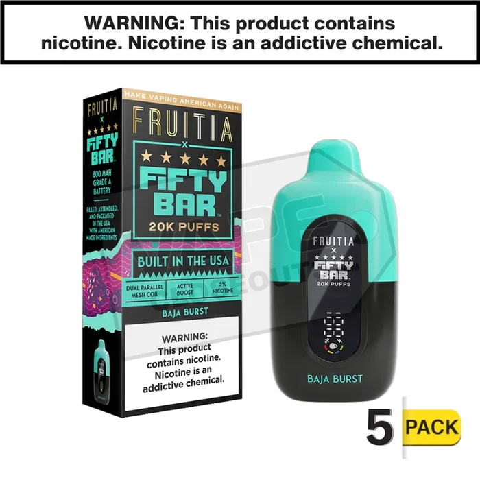 Baja Burst Fifty Bar Fruitia 20K Disposable Vape