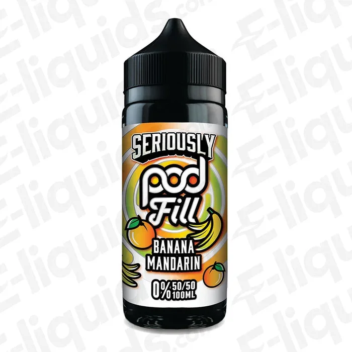 Banana Mandarin Seriously Podfill Shortfill Vape Juice by Doozy Vape Co
