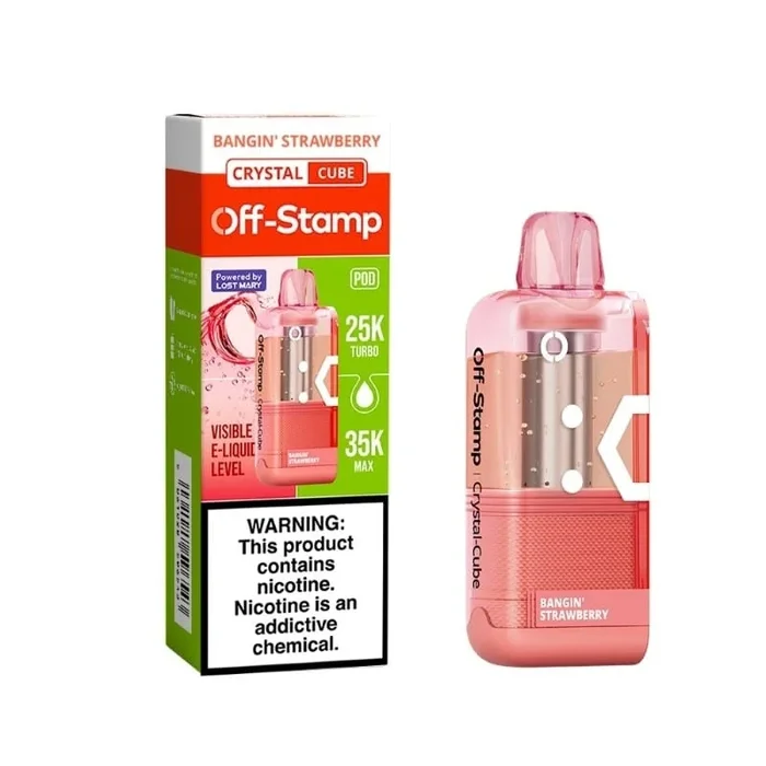Bangin’ Strawberry – Off-Stamp Crystal Cube 35K Disposable Pod