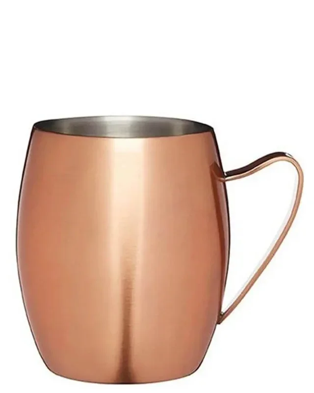 BarCraft Copper Finish Double Walled Moscow Mule Mug