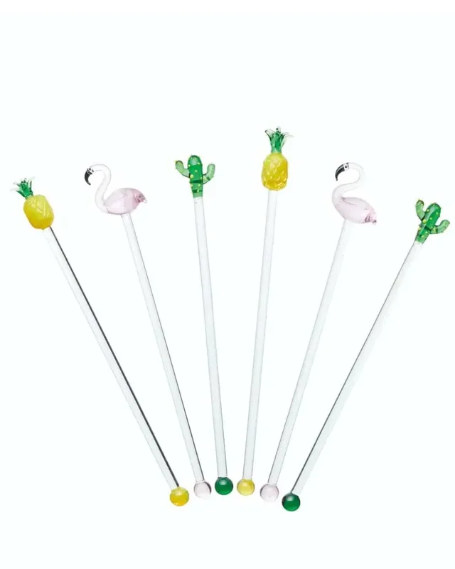 BarCraft Glass Cocktail Stirring Sticks