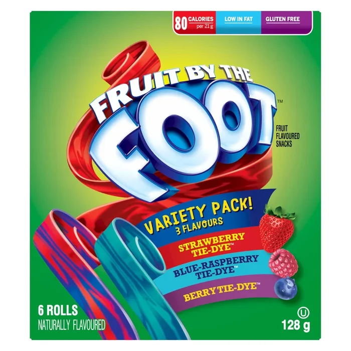 Betty Crocker Fruit by the Foot Variety Pack Fruit Snack 6pk. – 128g