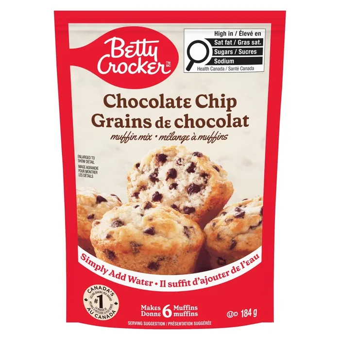 Betty Crocker Muffin Mix Chocolate Chip, 184 g