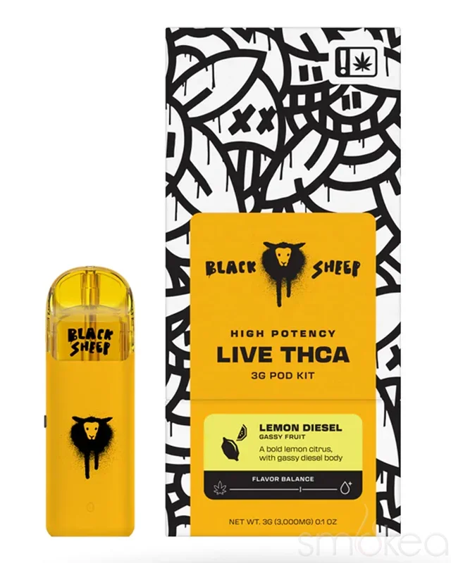 Black Sheep THCA Quad Blend Pod Kit – Lemon Diesel