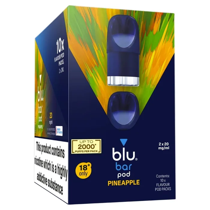 Blu Bar Pineapple Refill Pods 20mg – Case of 10
