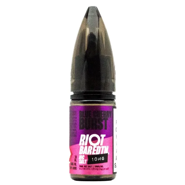 Blue Cherry Burst BAR EDTN 10ml Nic Salt By Riot Squad