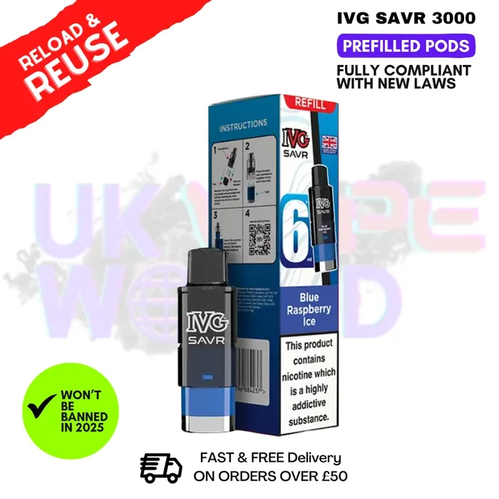 Blue Raspberry ICE IVG 3K Replacement Pod