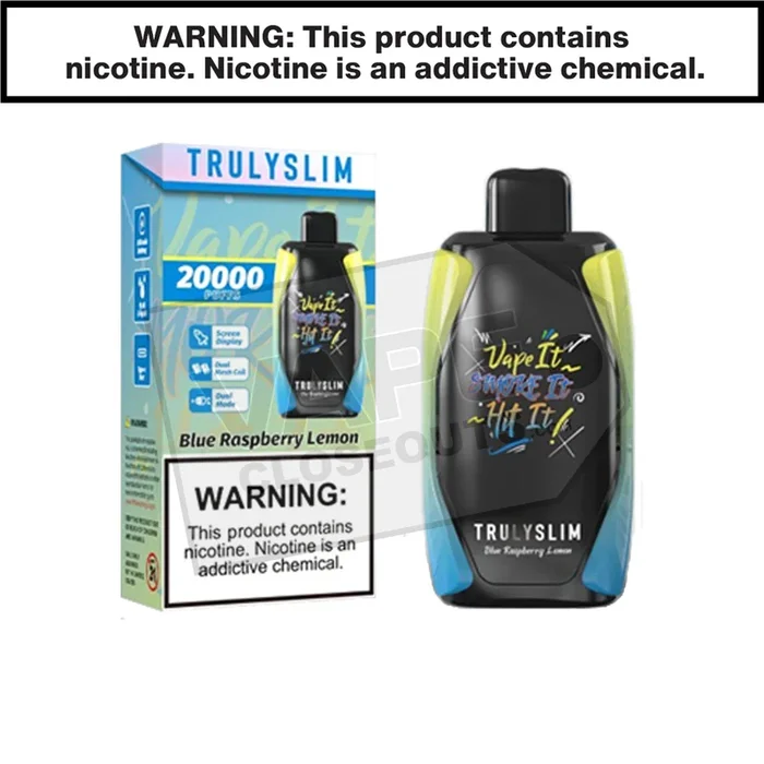 Blue Raspberry Lemon Truly Bar Trulyslim 20k Disposable Vape