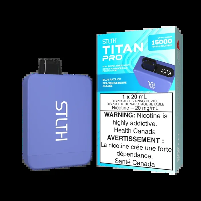 Blue Razz Ice by Stlth Titan Pro 15000 Puff 20ml – Disposable Vape [ON]