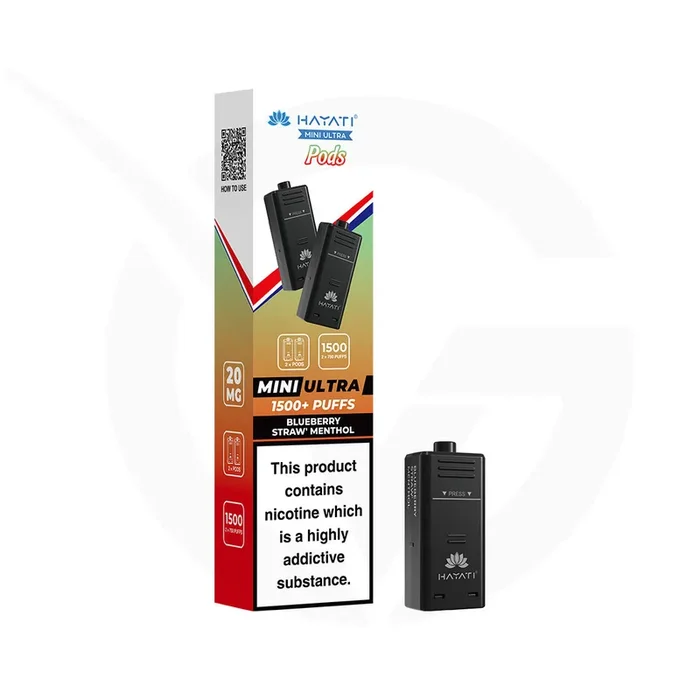 Blueberry Straw’ Menthol Hayati Mini Ultra 1500 Refill Pods