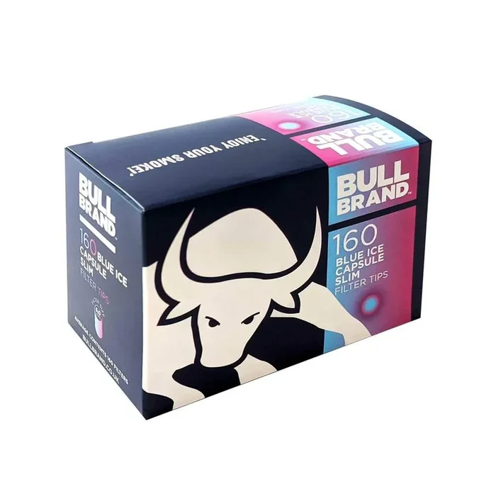Bull Brand Blue Ice Capsule Slim Filter Tips 160’s