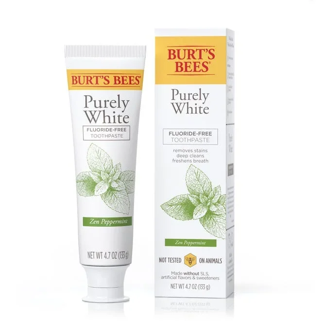 Burts Bees Purely White Fluoride-Free Toothpaste 133g (4.7.Oz)