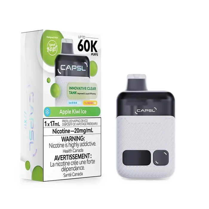 CAPSL 60K Disposable by Flavour Beast – Apple Kiwi Ice (ON)