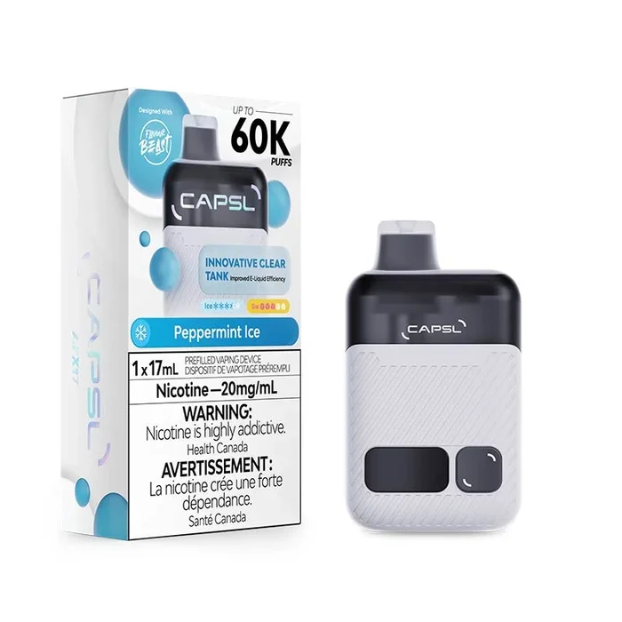 CAPSL 60K Disposable by Flavour Beast – Peppermint Ice (ON)