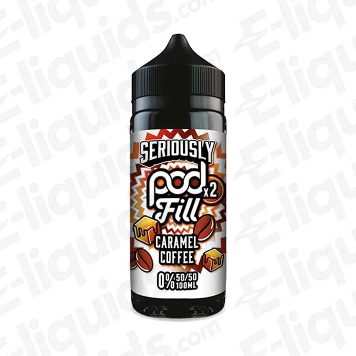 Caramel Coffee Seriously Pod Fill 2 Shortfill Vape Juice by Doozy Vape Co