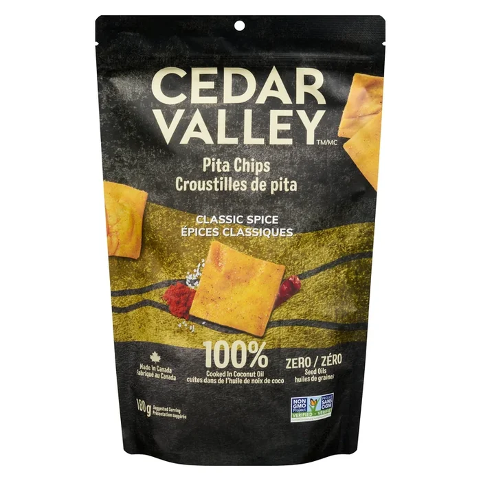 Cedar Valley Pita Chips, Classic Spice, 180-g
