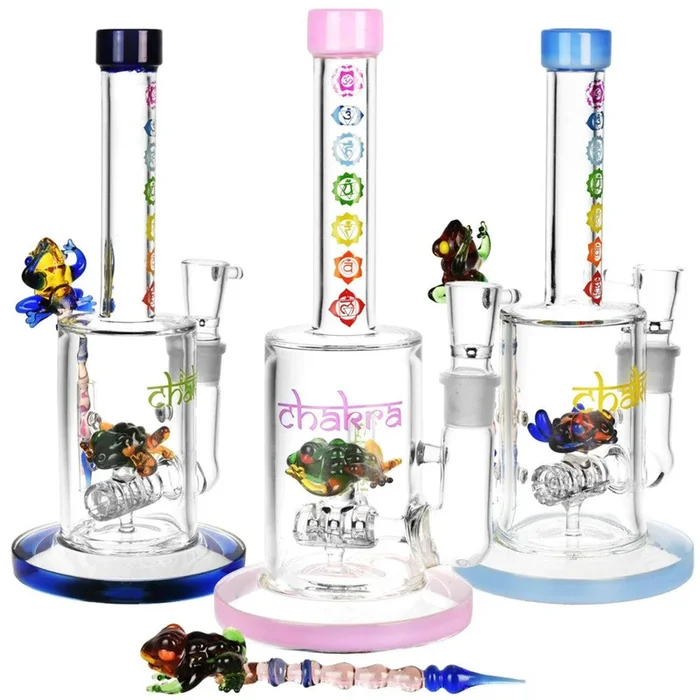 Chakra Frog 9 ” Water Pipe Barrel Perc