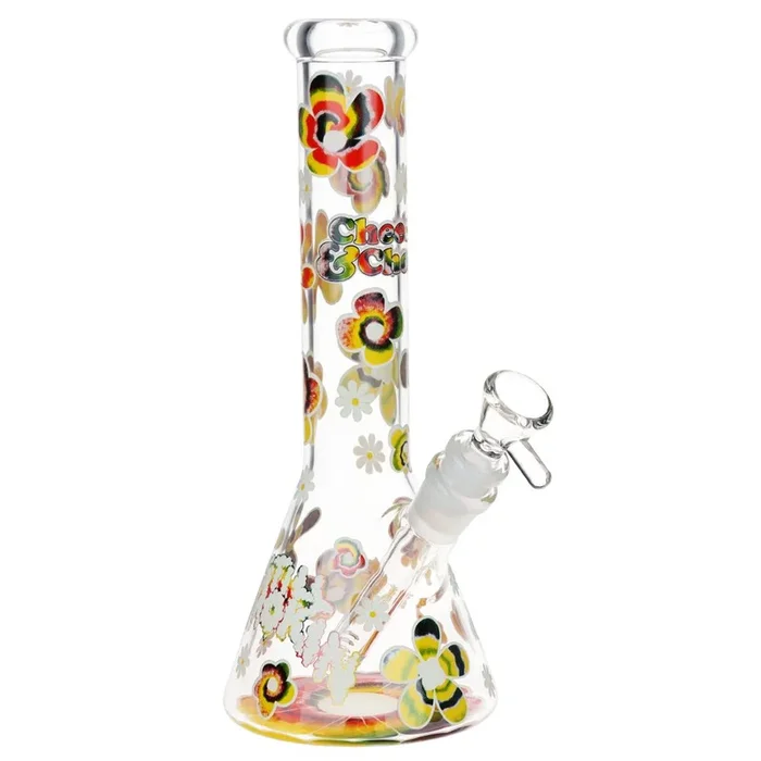 Cheech and Chong Tie Dye Glow Beaker Water Pipe
