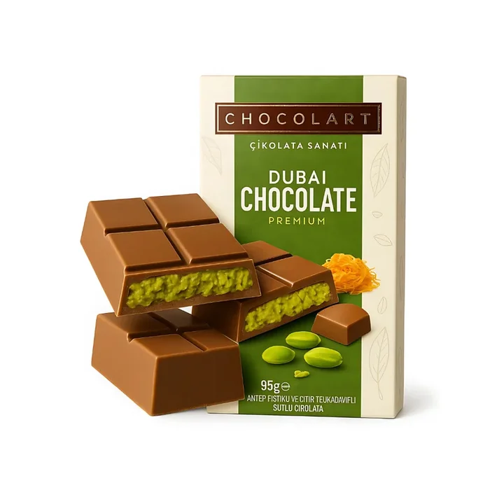 CHOCOLART PREMIUM DUBAI CHIOCOLATE 95G PER BAR (6CT BOX)