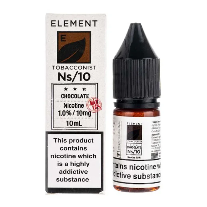 Chocolate Tobacco 10ml Nic Salt E-Liquid Element