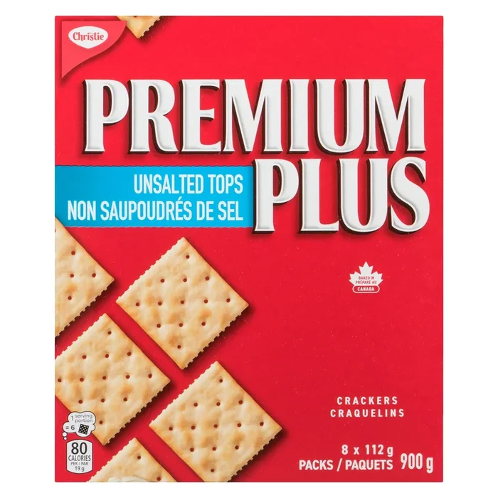 Christie Premium Plus Crackers Unsalted Tops, 900-g