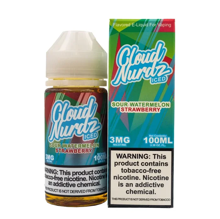 CLOUD NURDZ – SOUR WATERMELON STRAWBERRY ICED – 100ML