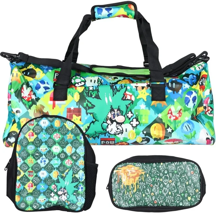 Dabtized Smoke Broz Duffel Bag & Backpack 3 Piece Set