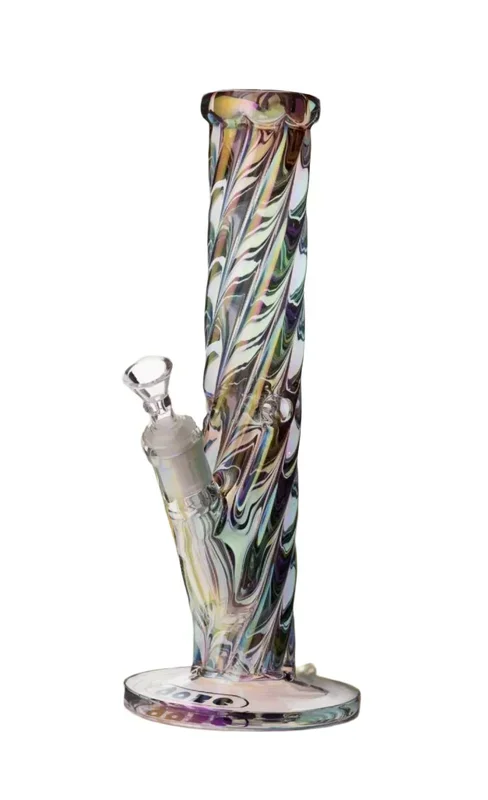 Daze Glass 12 ” Iridescent Rainbow Spiral Tube Bong