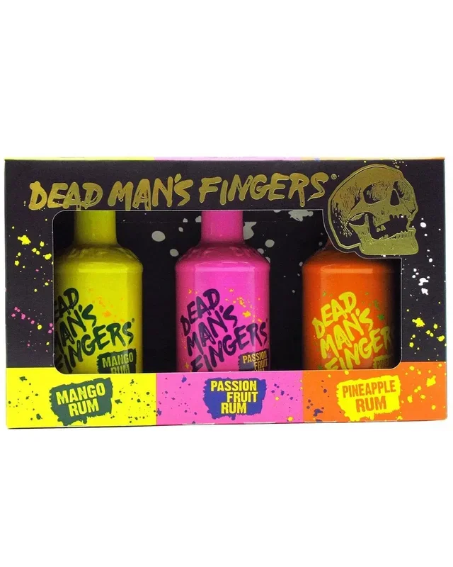 Dead Man’s Fingers Rum Taster Pack (Mango, Passionfruit, Pineapple), 3 x 5 cl