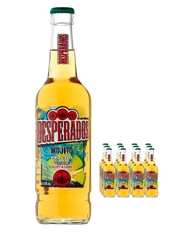 Desperados Mojito Tequila Lager Beer Bottles Pack of 12, 400 ml each