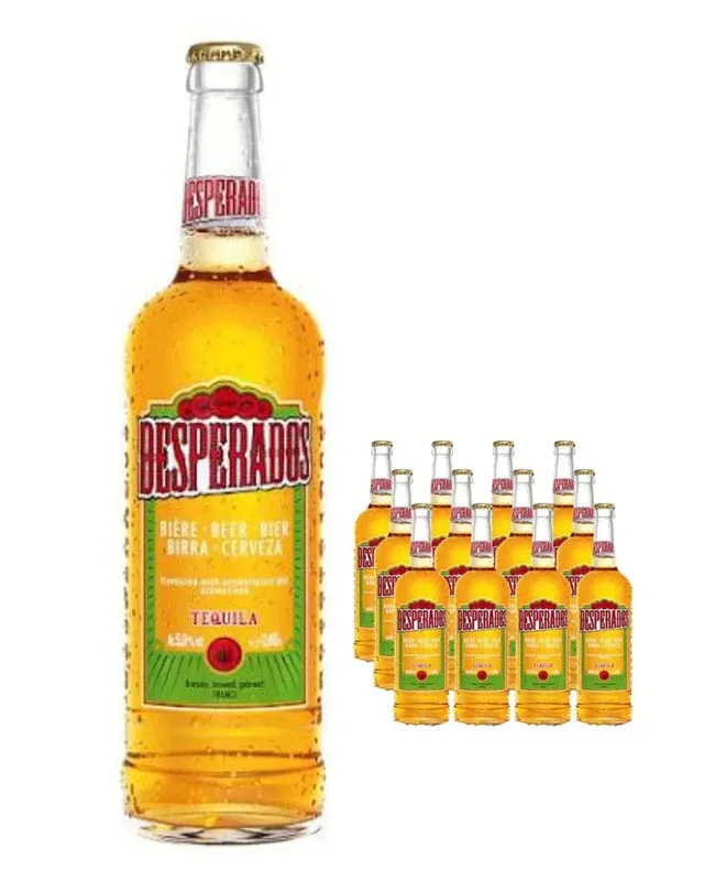 Desperados Premium Tequila Lager Bottle Multipack, 12 x 650 ml