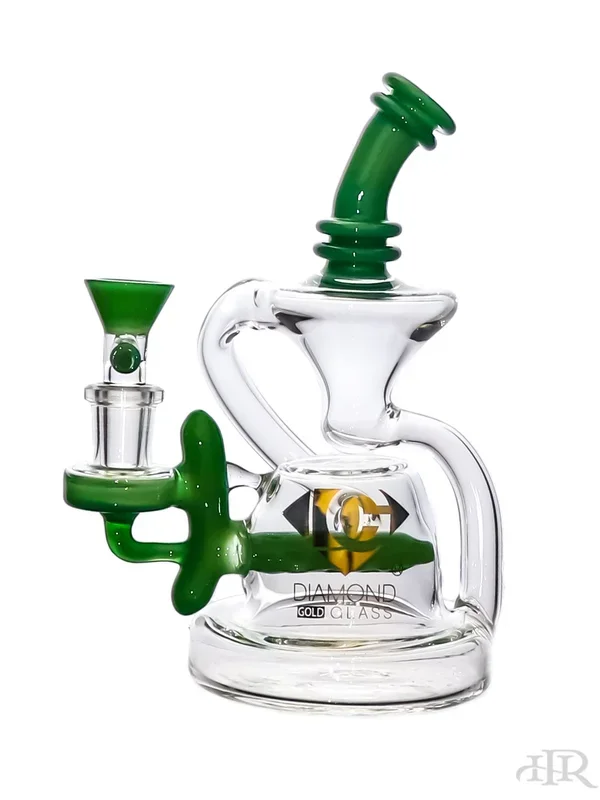 Diamond Glass – Hollow Base Stemline Klein Recycler (7 “)